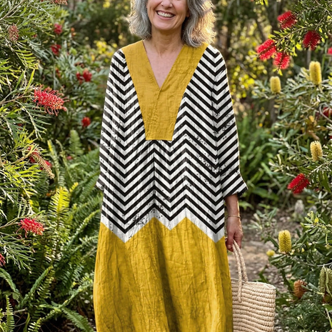 The Irregular Geometric Midi Dress