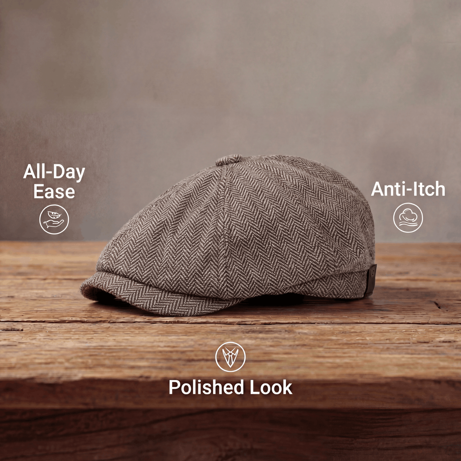 BEN | THE HERRINGBONE WOOL CAP