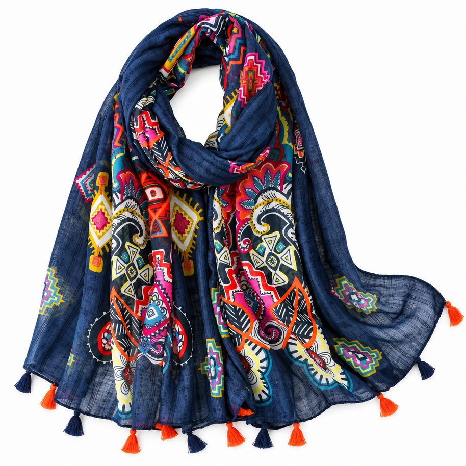 CLARA | THE PAISLEY TASSEL SCARF