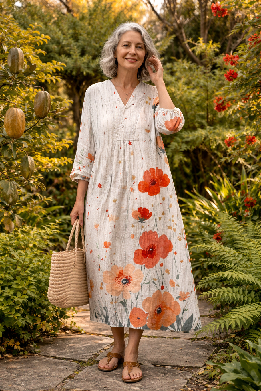 The Lovely Floral Midi Dress