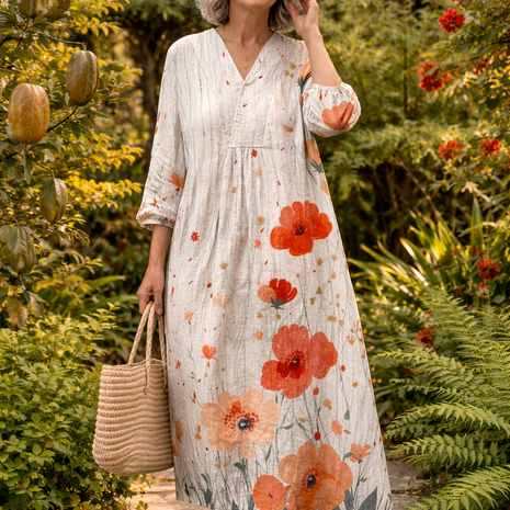The Lovely Floral Midi Dress