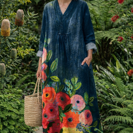 The Wildflower Print Midi Dress