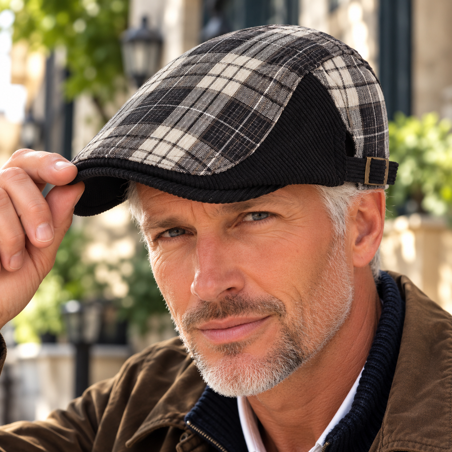 CECIL | THE CORDUROY PLAID CAP