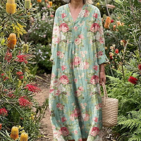 The Watercolour Floral Midi Dress