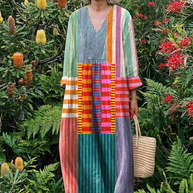 The Vintage Pattern Art Midi Dress