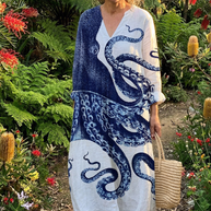 The Octopus Art Print Midi Dress