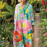 The Watercolour Bloom Midi Dress