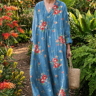 The Vintage Lovely Floral Midi Dress