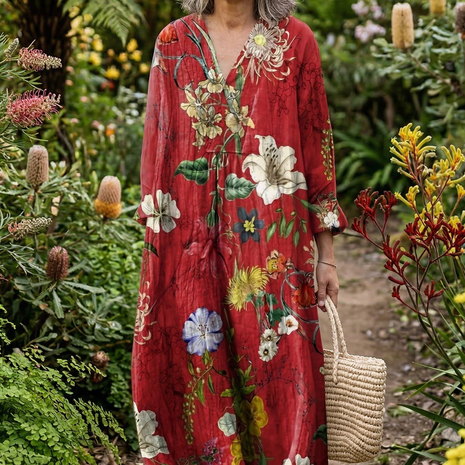 The Blossom Print Midi Dress